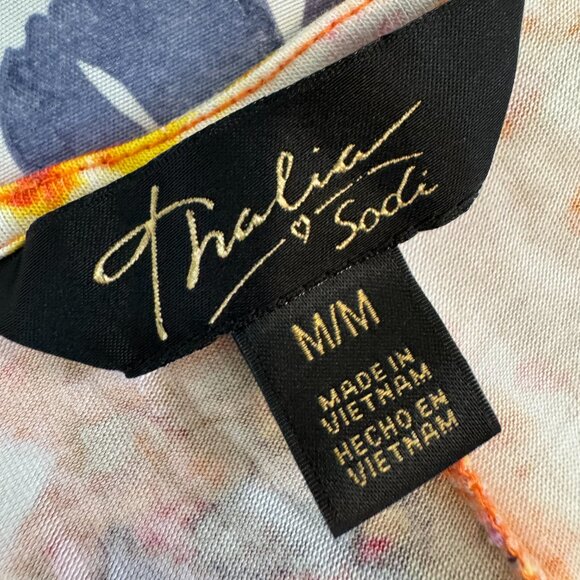 Thalía Sodi Women’s Abstract Print Cold Shoulder Top Size M – - Picture 2 of 7